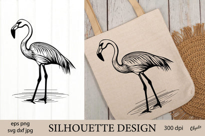 Flamingo SVG Design. Flamingo Tattoo SVG, PNG. Silhouette Design SVG Olga Terlyanskaya 