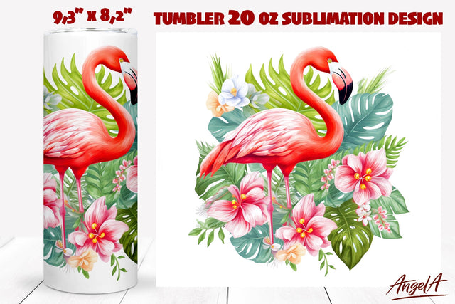 Flamingo tumbler / pink flamingo sublimation / bird tumbler Sublimation Angelina Semenova 