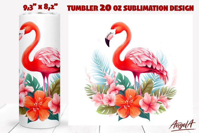 Flamingo tumbler / pink flamingo sublimation Sublimation Angelina Semenova 