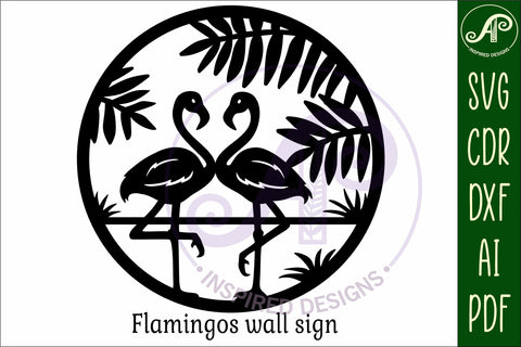 Flamingo wall art sign, SVG file SVG APInspireddesigns 
