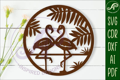 Flamingo wall art sign, SVG file SVG APInspireddesigns 