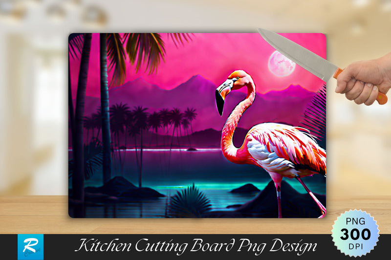 Flamingos Background Cutting Board Sublimation Regulrcrative 