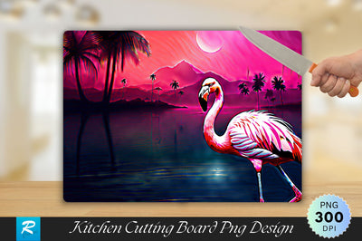 Flamingos Background Cutting Board Sublimation Regulrcrative 