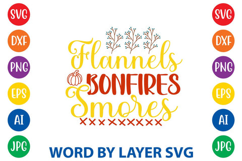 Flannels Bonfires Smores SVG DESIGN SVG Rafiqul20606 
