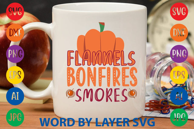 Flannels Bonfires Smores SVG DESIGN SVG Rafiqul20606 