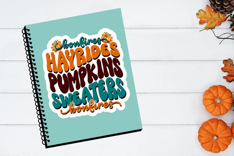 FLannels hayrides Pumpkins Stickers Design Sublimation Regulrcrative 