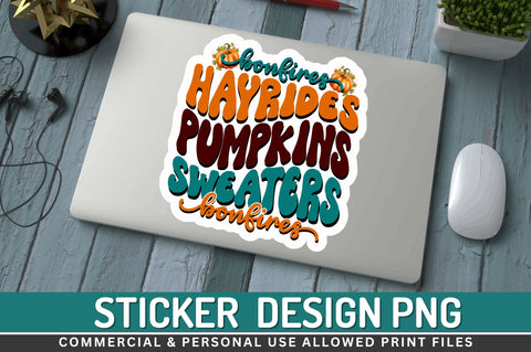 FLannels hayrides Pumpkins Stickers Design Sublimation Regulrcrative 