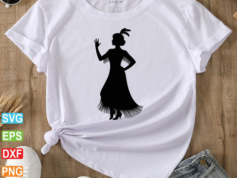Flapper Girls Svg, Flapper Girl Silhouette, Flapper Girls Dxf SVG Creativeart88 