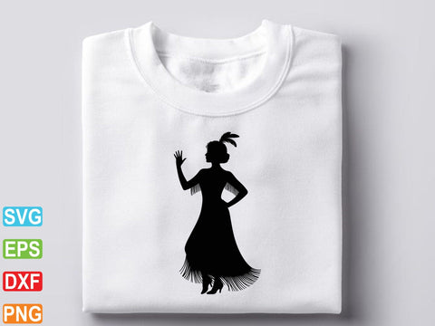 Flapper Girls Svg, Flapper Girl Silhouette, Flapper Girls Dxf SVG Creativeart88 