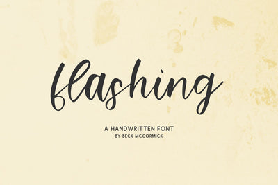 Flashing Script Font Beck McCormick 