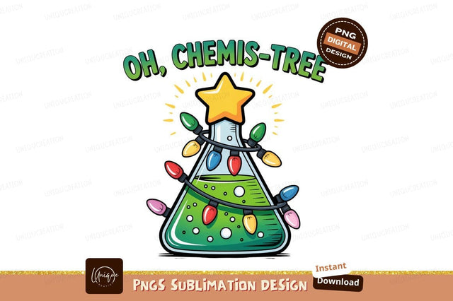 Flask Christmas Tree Lights Star image Sublimation Designangry 