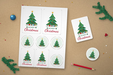 Flat Merry Christmas Tree SVG SVG ampersand 