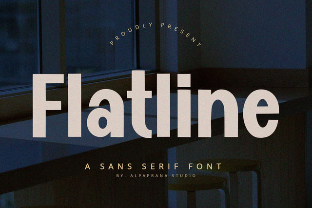 Flatline - Display Sans Font Alpaprana Studio 