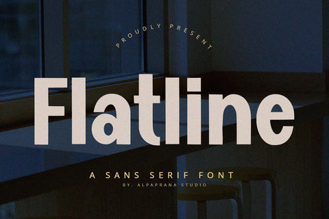 Flatline - Display Sans Font Alpaprana Studio 
