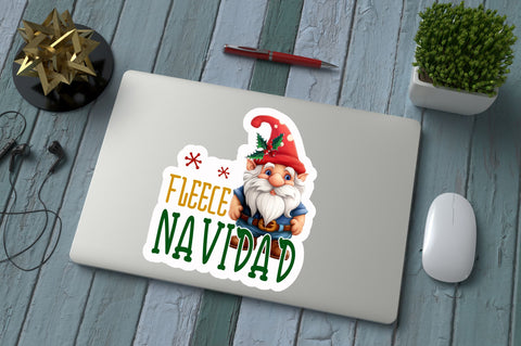 Fleece navidad Sticker Design Sublimation Regulrcrative 