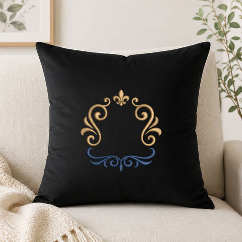 Fleur de Lis Monogram Frame Machine Embroidery Design – Ornamental Swirl Embroidery File Embroidery/Applique DESIGNS PatternFeed8 