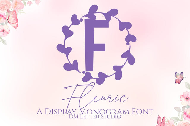 Fleuric Monogram Font Font Dm Letter Studio 