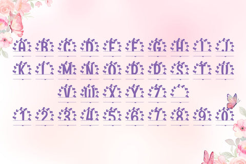 Fleuric Split Monogram Font Font Dm Letter Studio 