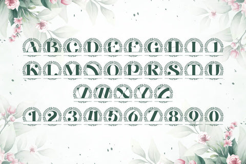 Fleuriton Monogram Font Font Dm Letter Studio 