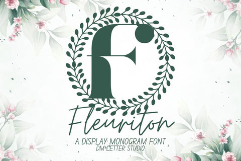 Fleuriton Monogram Font Font Dm Letter Studio 