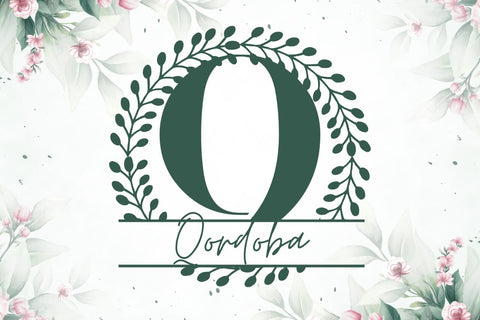 Fleuriton Split Monogram Font Dm Letter Studio 