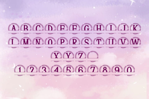 Fleurwyn Split Monogram Font Font Dm Letter Studio 