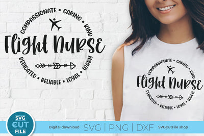 Flight Nurse SVG - Flight nurse unisex design SVG SVG Cut File 