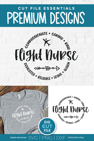 Flight Nurse SVG - Flight nurse unisex design SVG SVG Cut File 