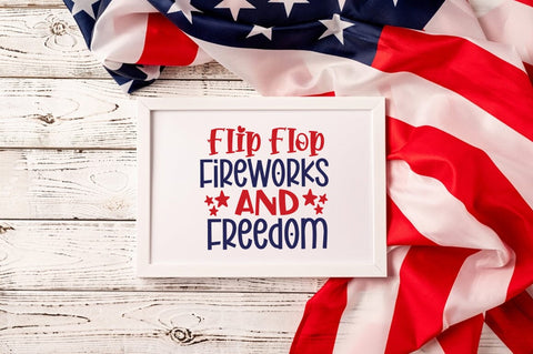 Flip Flop Fireworks and Freedom SVG Design SVG Designangry 