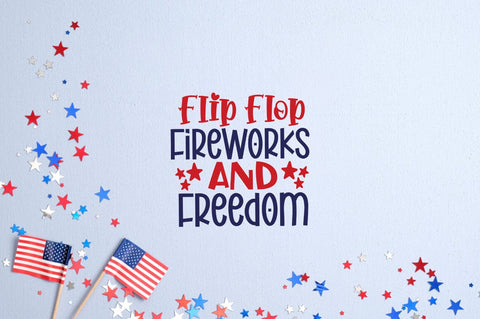 Flip Flop Fireworks and Freedom SVG Design SVG Designangry 