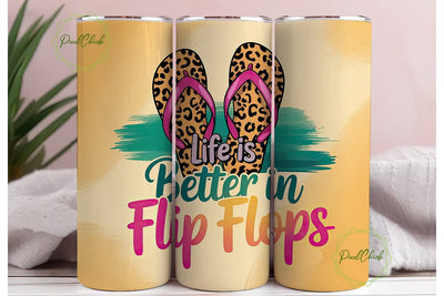 Flip Flop Fun 20oz Tumbler Wrap Sublimation PixelChick 