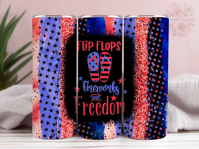 Flip Flops 4th of July 20oz Tumbler Wrap PNG, Straight & Tapered Tumbler Wrap, Independence Day Tumbler PNG, Instant Digital Download Sublimation Li Zamperini 