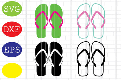 Flip Flops Clipart, Beach Svg, Vacation Trip Svg, Summer Svg, Jpg, Eps, Dxf Files SVG DigitalSvgFiles 