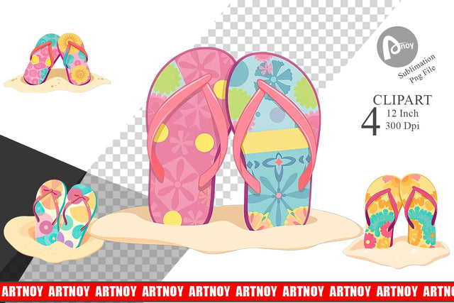 Flip-Flops Clipart Sublimation artnoy 