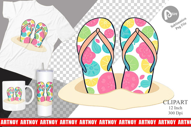 Flip-Flops Clipart Sublimation artnoy 