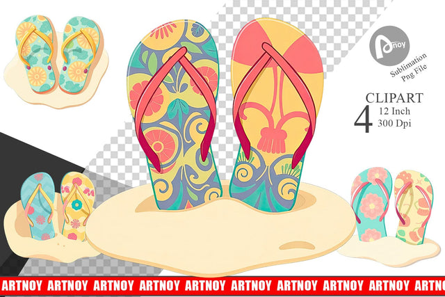 Flip-Flops Clipart Sublimation artnoy 