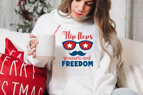 Flip flops fireworks and freedom SVG Angelina750 