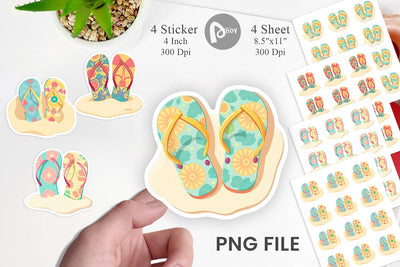Flip-Flops Sticker Sublimation artnoy 