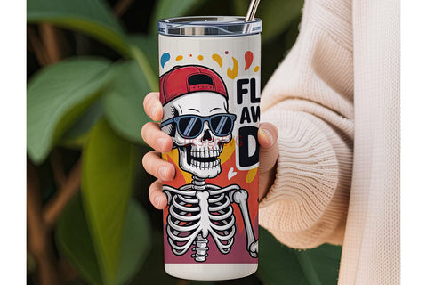 Flipping Awesome Dad 20oz Tumbler Sublimation DesignSVG 
