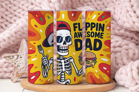 Flipping Awesome Dad 20oz Tumbler Sublimation DesignSVG 