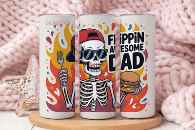 Flipping Awesome Dad 20oz Tumbler Sublimation DesignSVG 