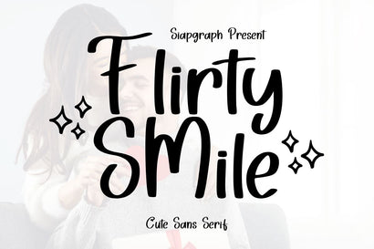 Flirty Smile - Valentine Font Font Masyafi Studio 