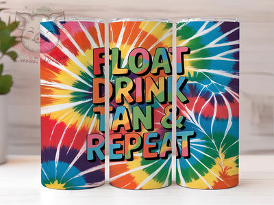 Float Drink Tan Repeat Pool Day Tumbler, Float Drink Tan Repeat, Pool Day Tumbler Design, 20oz Skinny Tumbler, Beach Vibes Sublimation, Vacation Tumbler Wrap, Fun in the Sun Tumbler Sublimation Lara' s Designs 