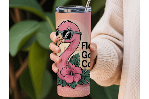 Flocking Good Coffee 20oz Tumbler Wrap Sublimation DesignSVG 