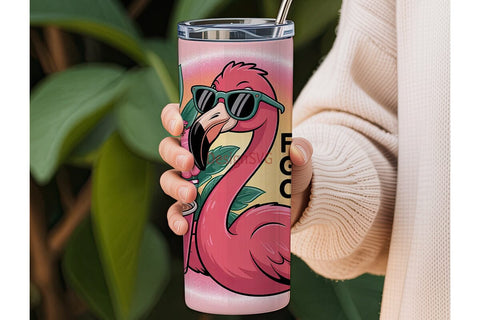 Flocking Good Coffee 20oz Tumbler Wrap Sublimation DesignSVG 