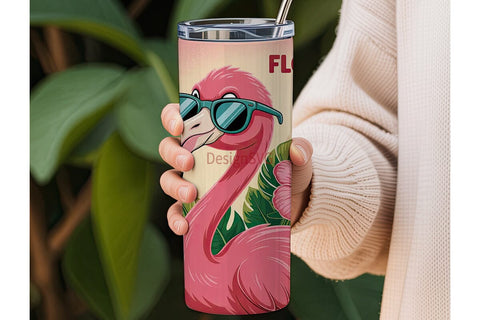 Flocking Good Coffee 20oz Tumbler Wrap Sublimation DesignSVG 