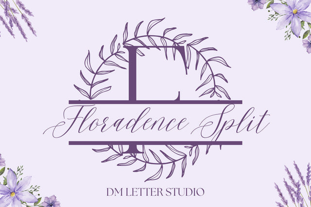 Floradence Split Monogram Font Dm Letter Studio 