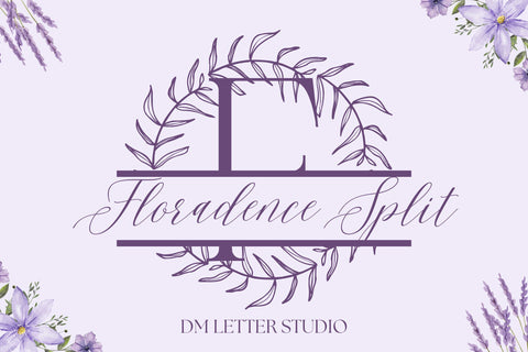 Floradence Split Monogram Font Dm Letter Studio 