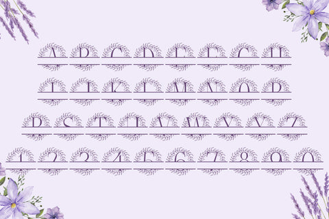 Floradence Split Monogram Font Dm Letter Studio 