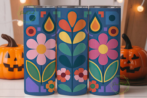 Floral 20oz Tumbler Wrap Sublimation PixelChick 